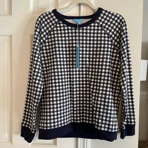 Draper James Gingham Sweatshirt NWT